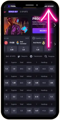 Betandreas botão de login